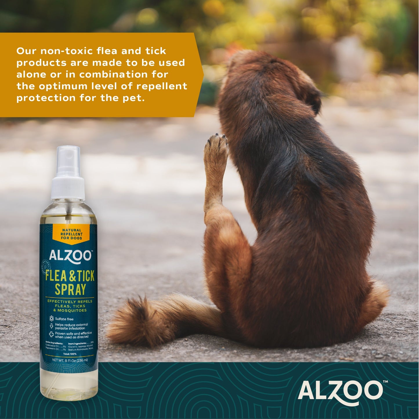 Alzoo Plant Based Flea & Tick Spray 8oz.