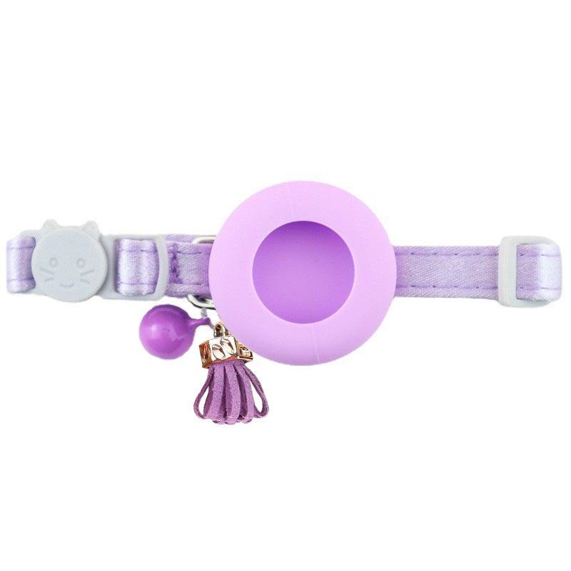 Silicone Holster Pet Collar With Gps Tracker And Bell