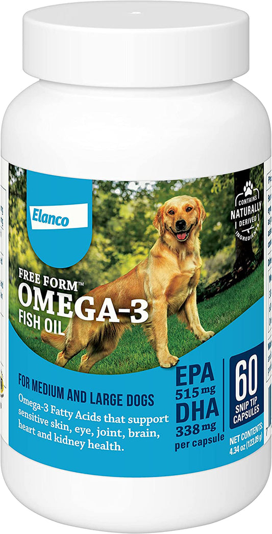 Bayer Dog Omega-3 Fish Oil Capsules 60Ct.