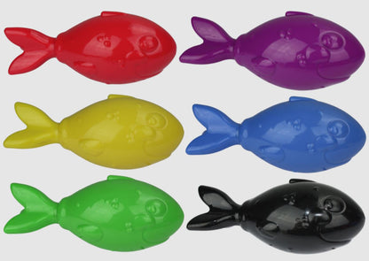 Multipet Lobberz Fish Squeak Throw Float Fetch Toy Assorted 1ea/7 in