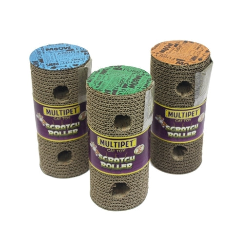 Multipet Cardboard Roller Catnip Toy Assorted 9.5 in