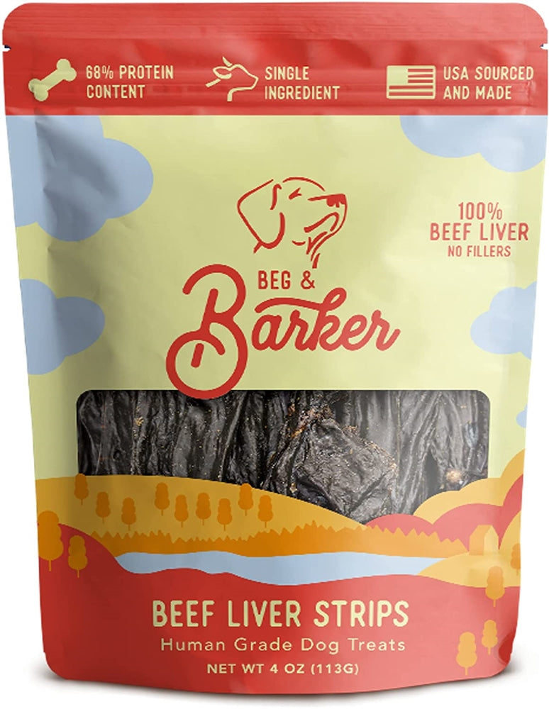 Beg & Barker Beef Liver Strip Dog Treats 1ea/4 oz