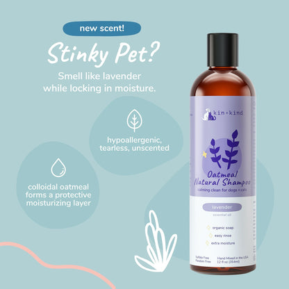 **Kin+Kind Shampoo Oatmeal Lavender 12oz.