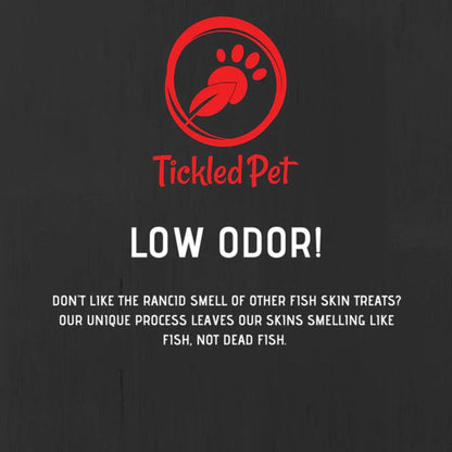 **Tickled Pet Dog 5oz. Icelandic Codfish Skin Twists