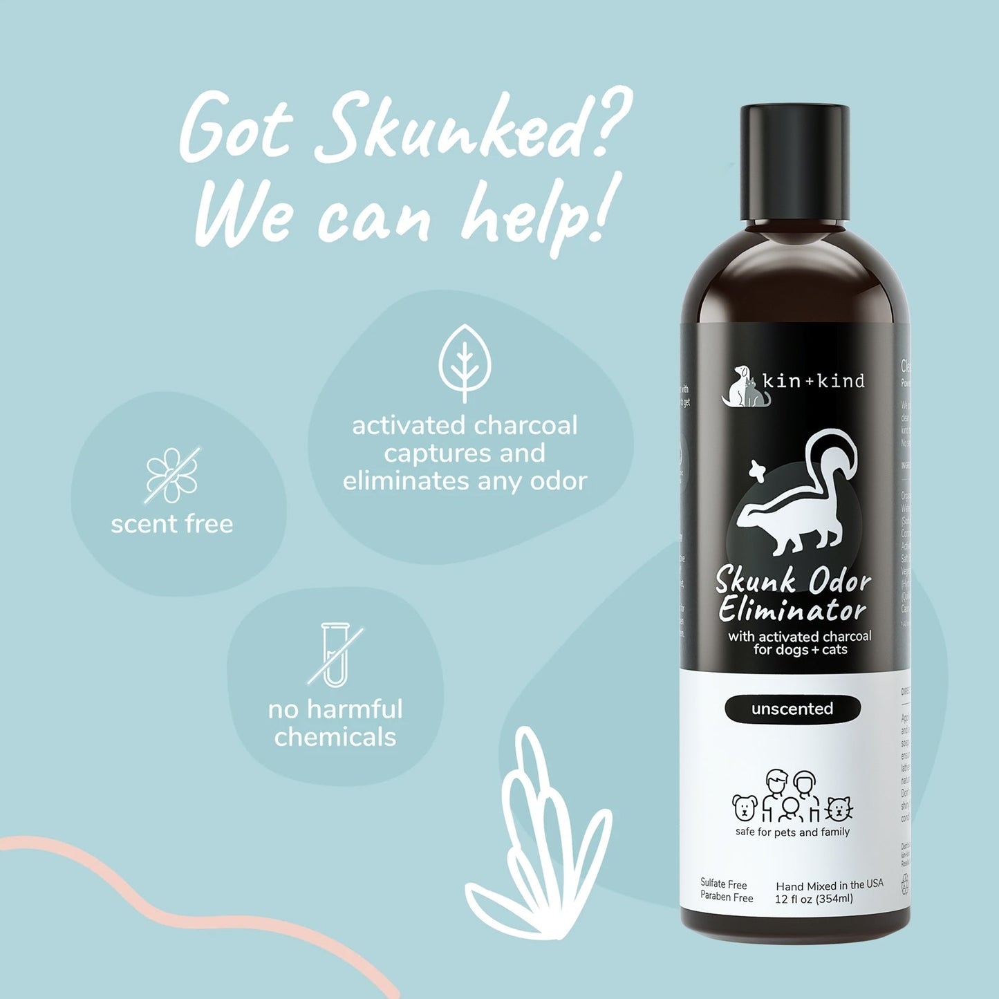 **Kin+Kind Shampoo Skunk Eliminator 12oz.