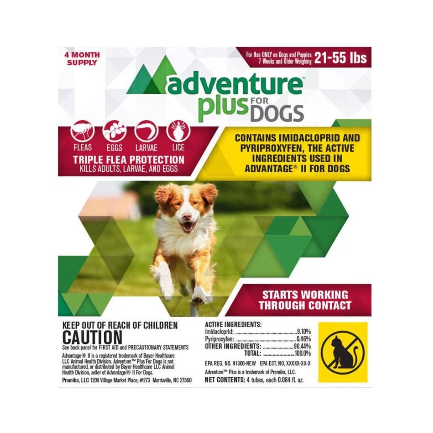 Adventure Plus For Dogs 21-55Lbs. - 4Pk