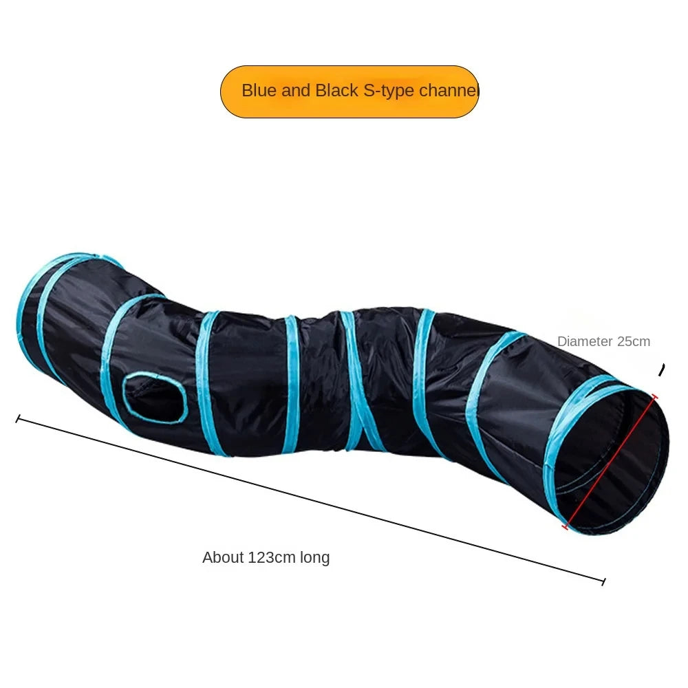 Cat Tunnel Foldable  Pet Supplies Cat S T Y Pass Play Tunnel Cat Toy Breathable Drill Barrel for Indoor loud paper